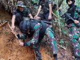 Suasanan penggalian munisi yang dilakukan aparat, y ang diketahui sisa konfrontasi Indonesia-Malaysia. (Sumber: Istimewa).