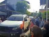 Polres Pelabuhan Belawan menyisir lokasi pembacokan anggota polisi Gang Amal, Dusun IX, Desa Helvetia, Kecamatan Labuhandeli, Kabupaten Deliserdang mendadak heboh, Senin (26/4). (Sumber: jpnn.com).